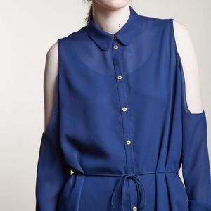 Vaute Couture Navy Cutout Dress S